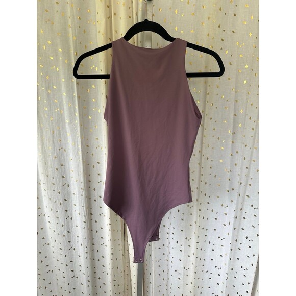 Reoria Halter High Round Neck Stretchy Racerback Leotard Bodysuit Snap Closure S - Picture 6 of 9